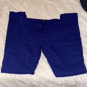 Blue skinny jeggings